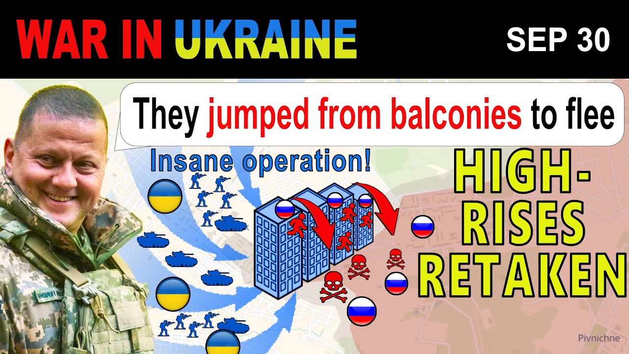 30 Sep: FOOTAGE: Defeated Russian Soldiers JUMP FROM TOP FLOORS TO ESCAPE | War in Ukraine Explained