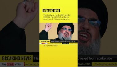 The body of Hezbollah leader Hassan Nasrallah has been recovered