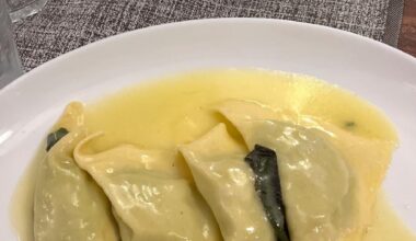Ravioli in sage butter in Florence, Italy