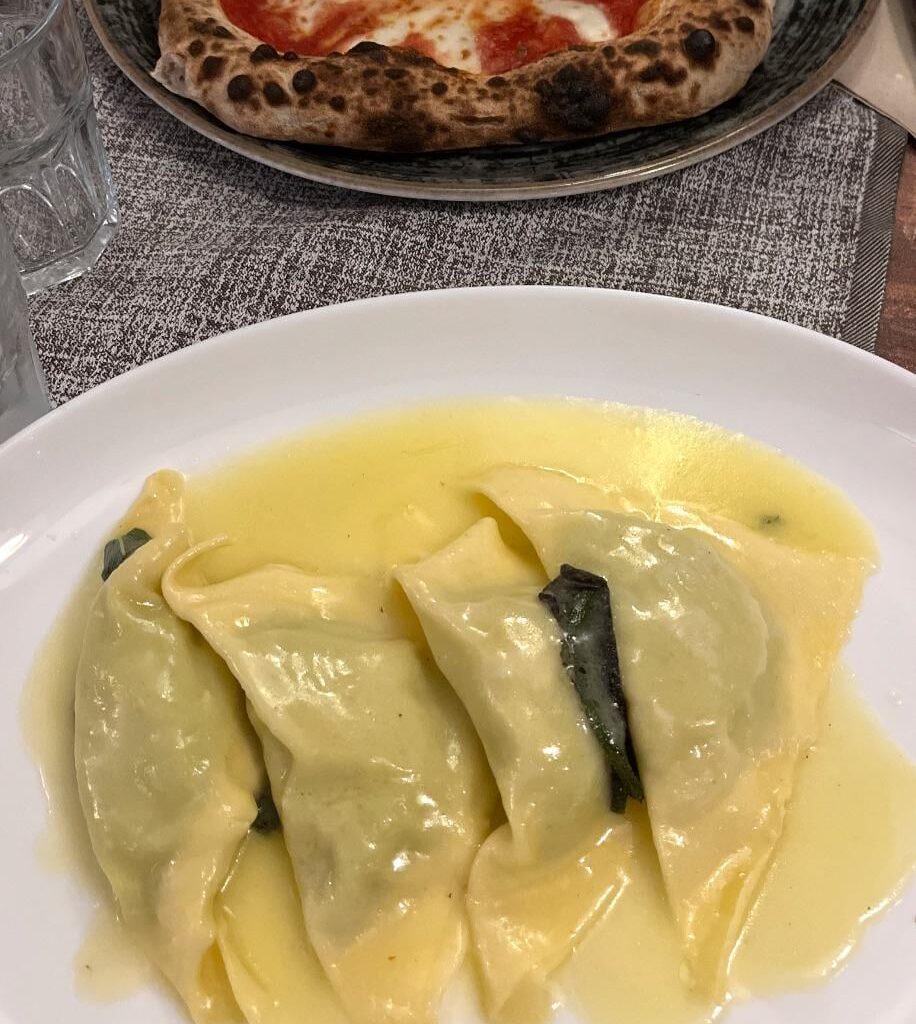 Ravioli in sage butter in Florence, Italy