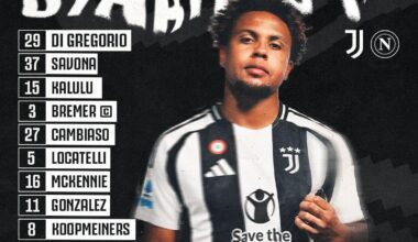 Starting XI vs Napoli