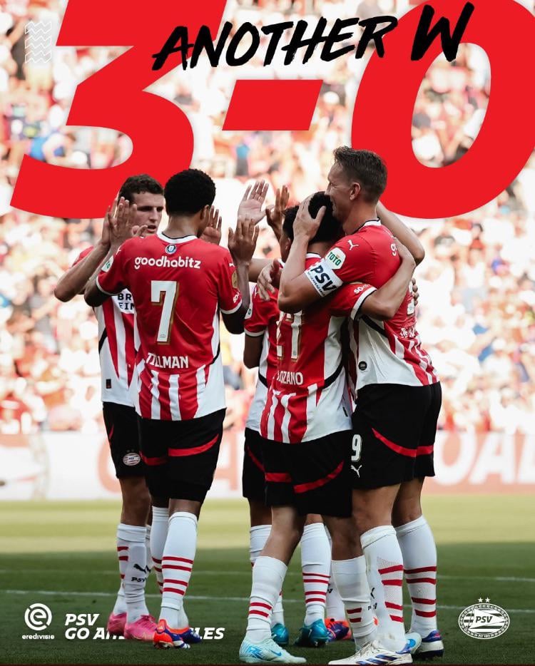 PSV blijft foutloos en houd nu wel de nul tegen Gaat Voort Arenden: 3-0