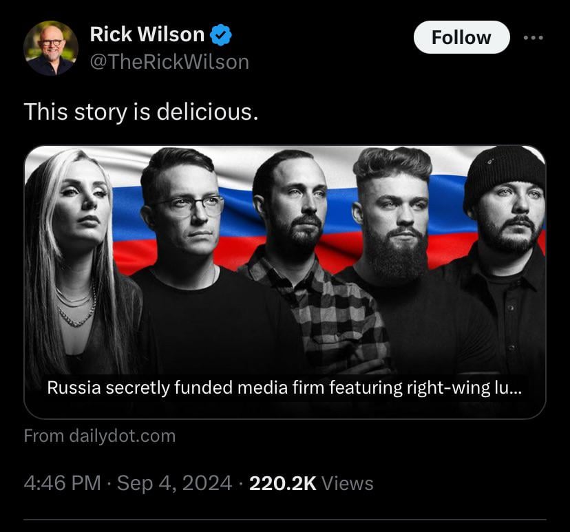 Media start-up from Benny Johnson, Tim Pool, and Dave Rubin was secret Russian felonious influence campaign, indictment alleges…