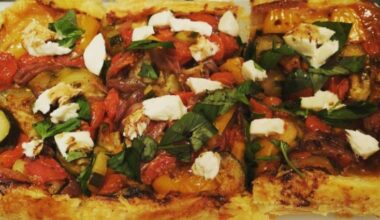 puff pastry roasted veg pizza