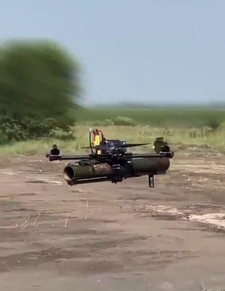 A UA drone with a single shot RPG. Another step to the Second Variety world.