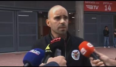 João Diogo Manteigas, candidato a presidente do Benfica em 2025, estava a explicar aos jornalistas as razões que levaram à interrupção da AG, quando foi interrompido por alguns adeptos que pediram que 'se calasse' e atiraram cerveja.