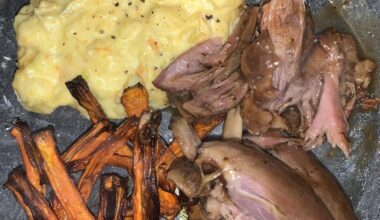 fall-off-the-bone lamb shank with carrot fries & creamy mashed carrots and potatoes