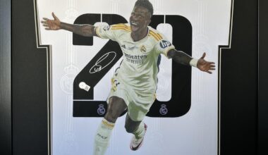Vinicius Junior Painting on Signed Real Madrid Jersey