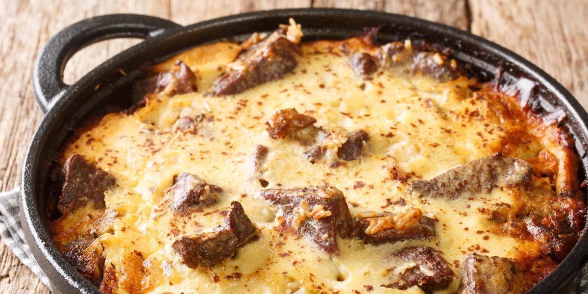 Delicious baked lamb with yogurt