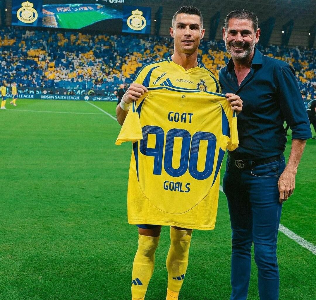 Real Madrid legends Cristiano Ronaldo and Fernando Hierro!!!