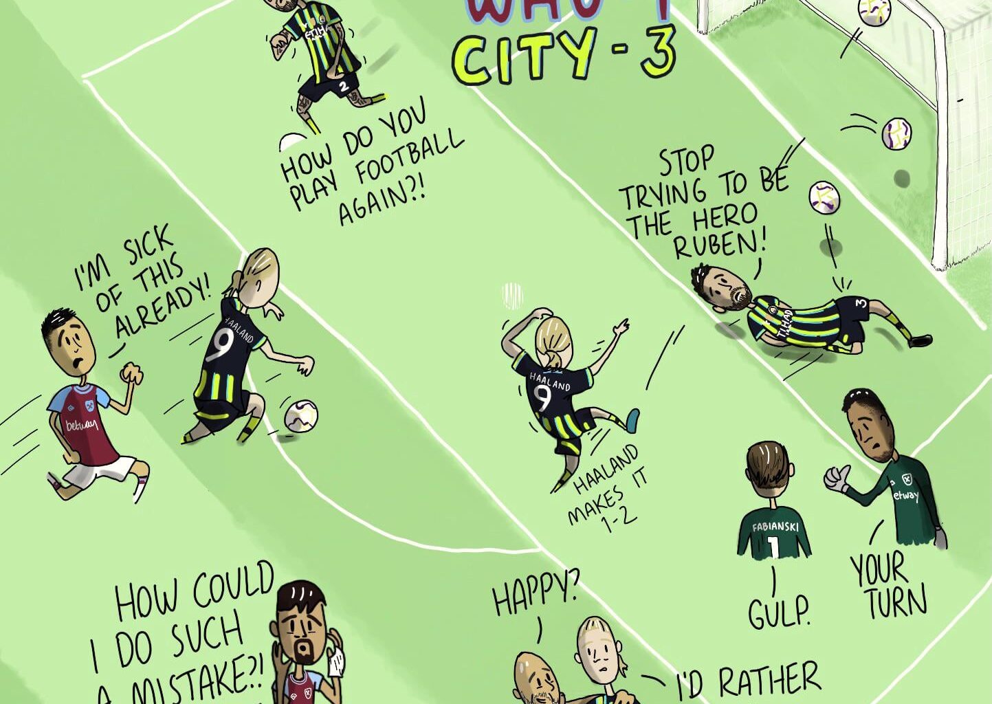 West Ham vs City - Cartoon Edition!