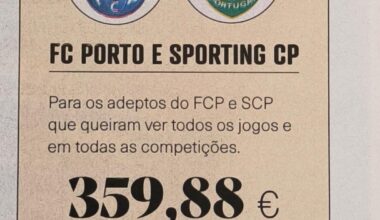 Custos totais para ver (legalmente) os jogos dos 3 grandes