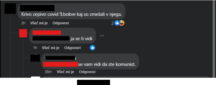 Povprečni komentar na Facebooku