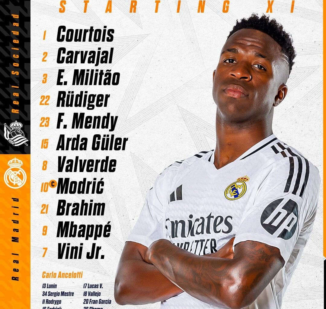 Our starting XI against Real Sociedad