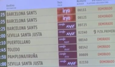 Caos en la estación de Madrid-Atocha por retrasos de hasta cuatro horas en trenes de alta velocidad