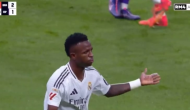 Vini with the Mbappé celebration 🤝
