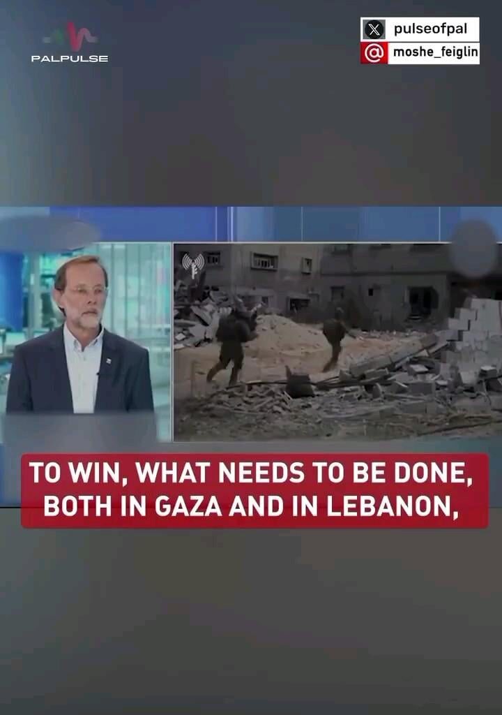 "La victoire n'a qu'une seule signification : LA CONQUÊTE, L'EXPULSION, ET LA COLONISATION. Ce pays est à nous au Nord et au Sud. L'État du Liban est une fiction, il n'existe pas. L'ennemi sera expulsé et le Liban fera partie d'Israël". Moshe Feiglin, ancien vice-président de la Knesset