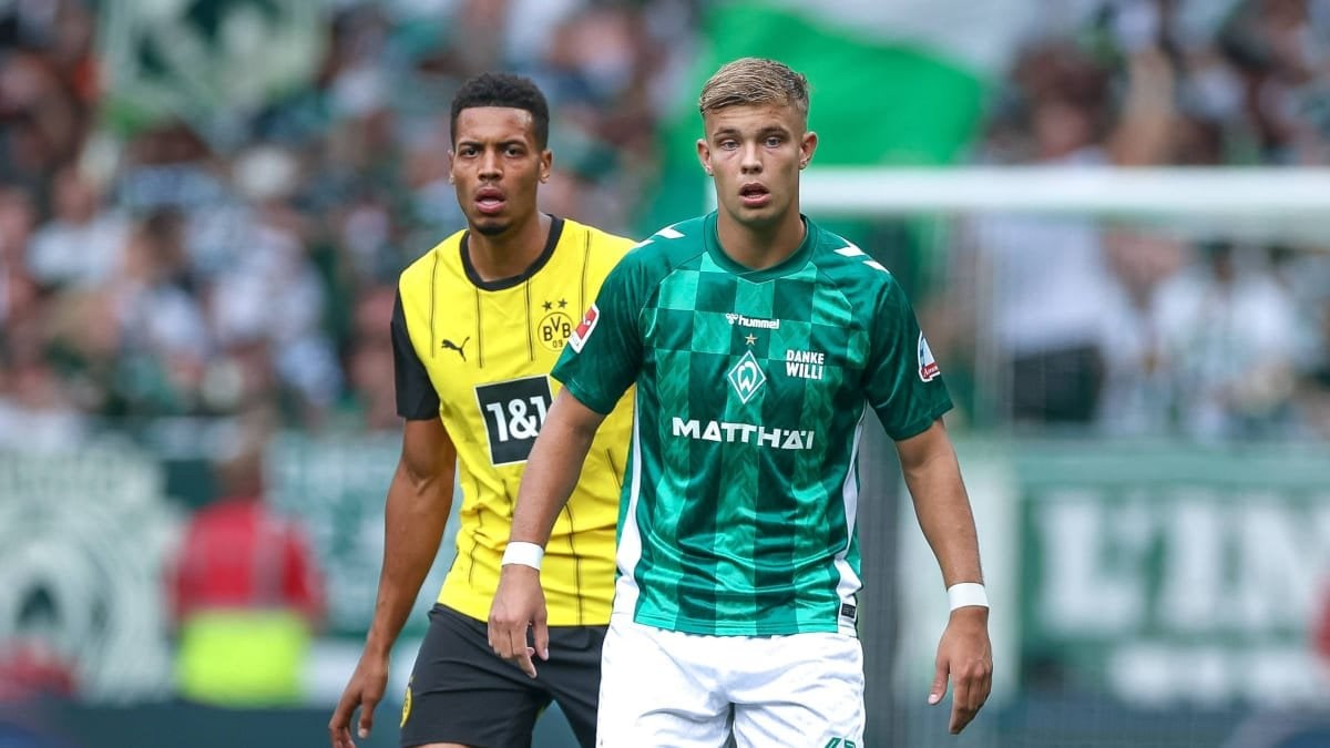 Keke Topp über Bundesliga-Fußball: "Das habe ich auch so ein bisschen unterschätzt, um ehrlich zu sein. Ich hätte nicht gedacht, dass der Unterschied dann so groß ist. In der 2. Liga geht es einfach ein bisschen mehr um Kampf und lange Bälle."