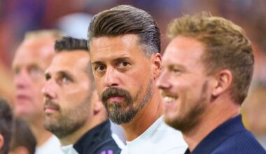 DFB-Co-Trainer Sandro Wagner äußert sich über seine Zukunft: "Aktuell habe ich eine großartige Aufgabe, die mir Spaß macht. Ich denke nicht so weit in die Zukunft. Ich bin ein junger Trainer, der sich entwickeln möchte, und ich bin gerade an einem sehr guten Platz mit wirklich großartigen Leuten."