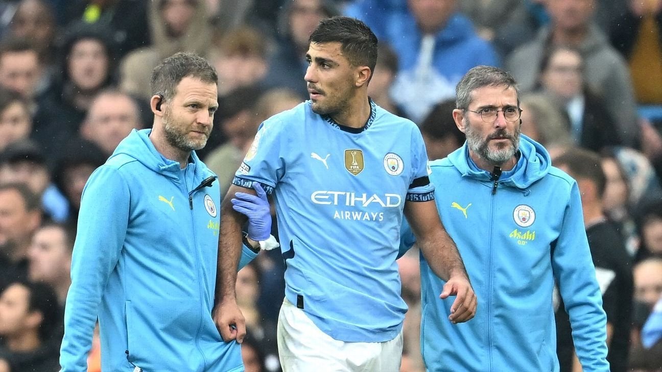 Man City's Rodri out for season with ACL injury