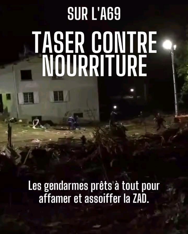 Des militants de la A69 ont été tazés, plaqués au sol et interpellés par des gendarmes lorsqu'ils ont amenés de la nourriture et de l'eau aux personnes dans les arbres
