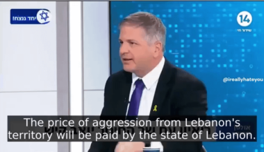 "There is no difference between Hezbollah and Lebanon. Lebanon will be annihilated. It will cease to exist." — Israel's Minister of Education
