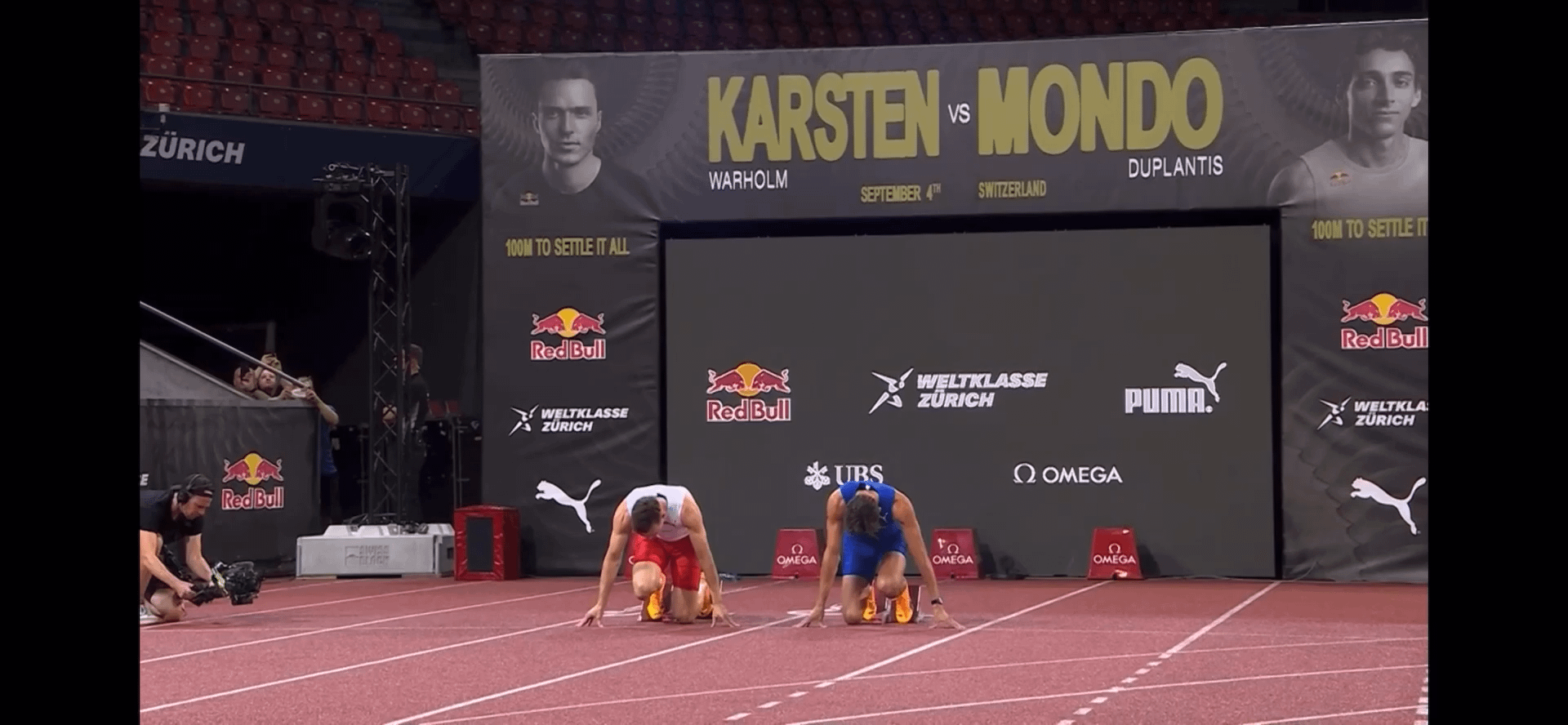 Pole vaulter Mondo Duplantis defeats 400m hurdler Karsten Warholm in 100m race - in 10.37