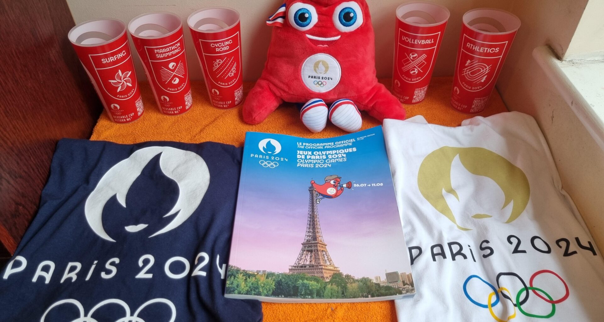 A table in my flat set aside for memories of my trip to Paris this summer