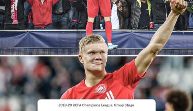 ESPN FC: 19-year-old Erling Haaland scored a first-half hat trick on his Champions League debut with RB Salzburg five years ago today. Destined for greatness.