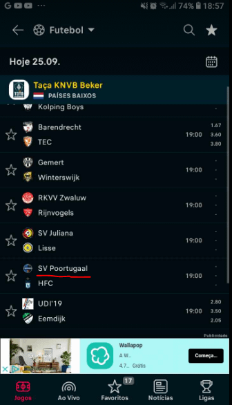 Estava a ver os jogos de futebol de hoje, fui à Taça dos Países Baixos e deparei-me com isto. Ahahah wtf
