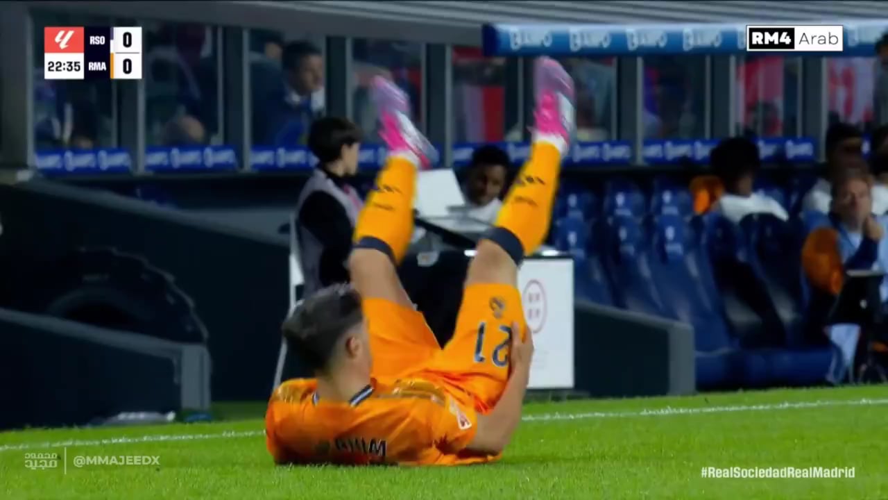 Brahim is injured, Rodrygo comes on.