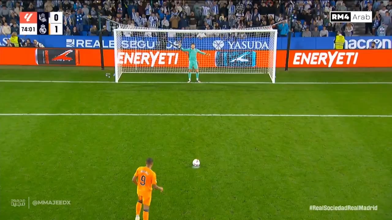 Mbappe nets the penalty for 2-0 vs Sociedad