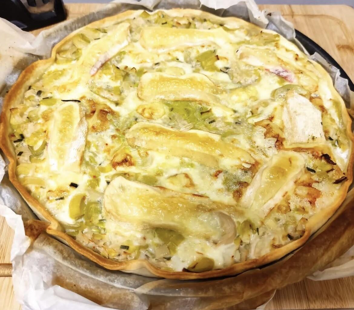 Tarte aux poireaux et reblochon