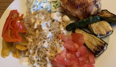 one pot “halal-cart” chicken & rice with veg