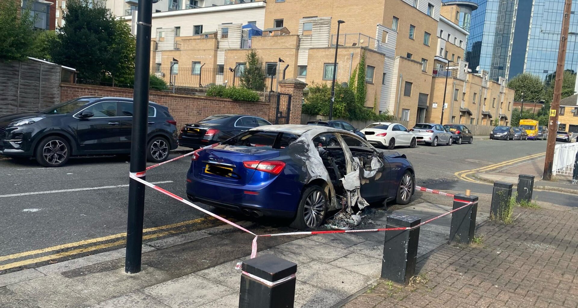 Torched Maseratti