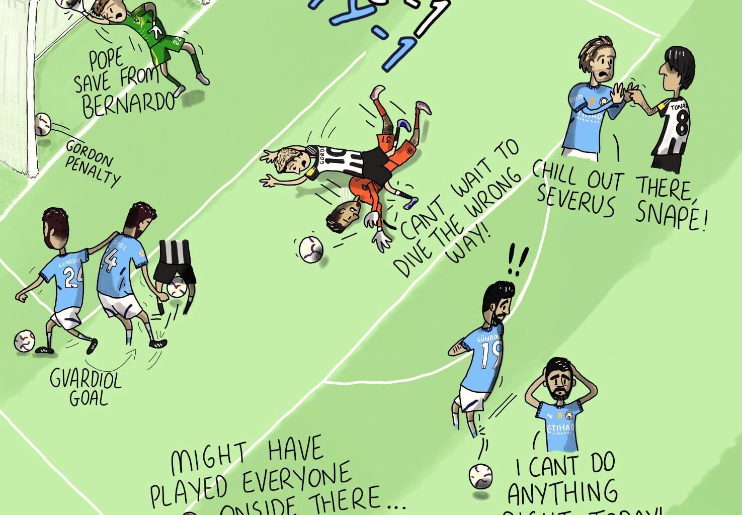 Newcastle v City - Cartoon Edition!