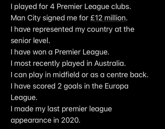 Man City “guess who”. Can you guess these 7 players?