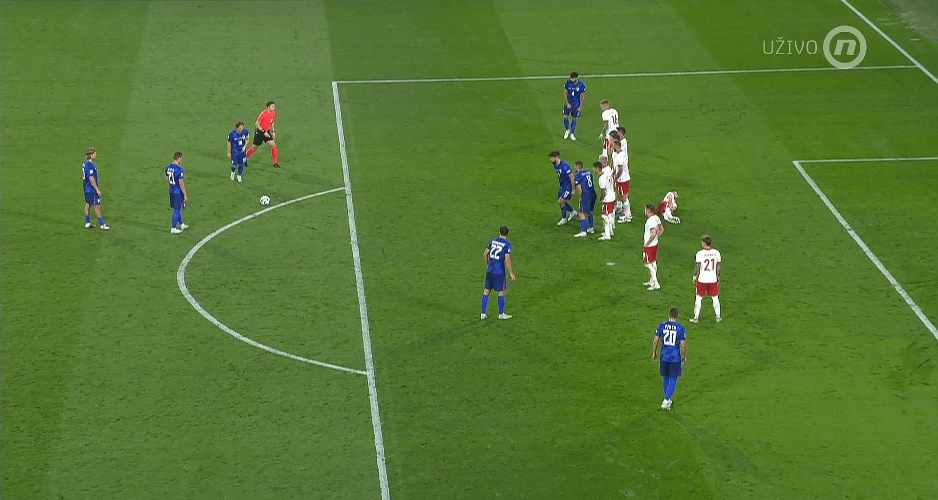 Alternate angle of Luka Modrić's perfectly placed free kick against Poland