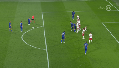 Alternate angle of Luka Modrić's perfectly placed free kick against Poland