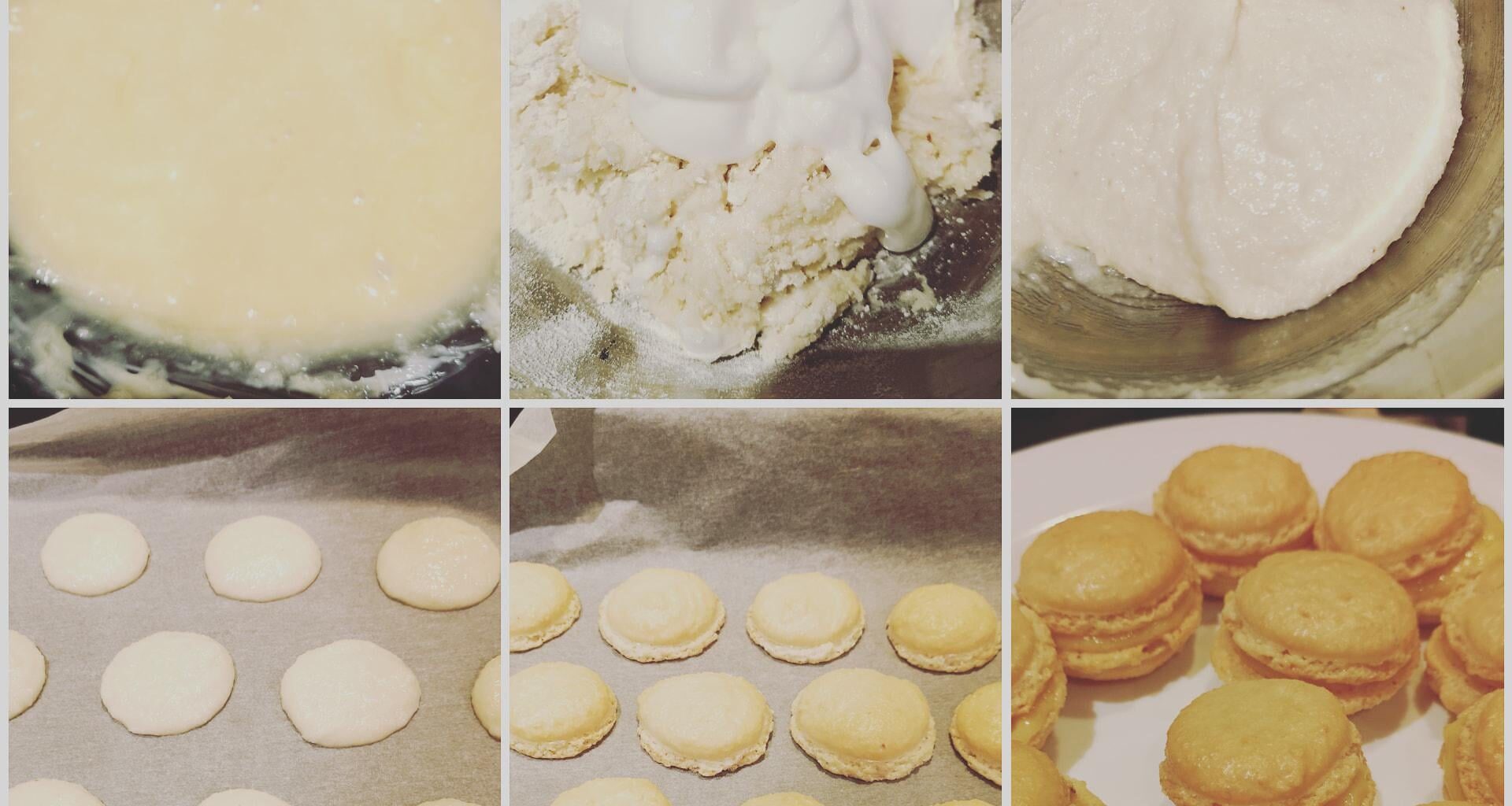 Macaron white chocolate and coconut