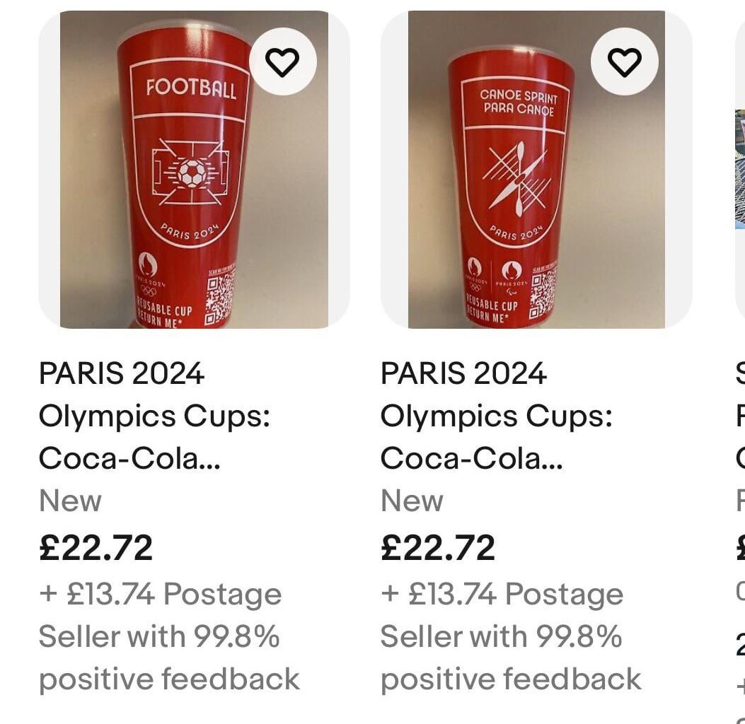 What the actual f? Are people really paying US$30 (£22) for these cups that are €2 from the venues? (And are still available at the actual venues)