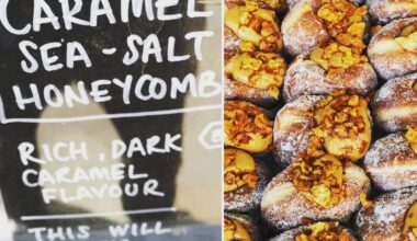 caramel sea salt honeycomb donut