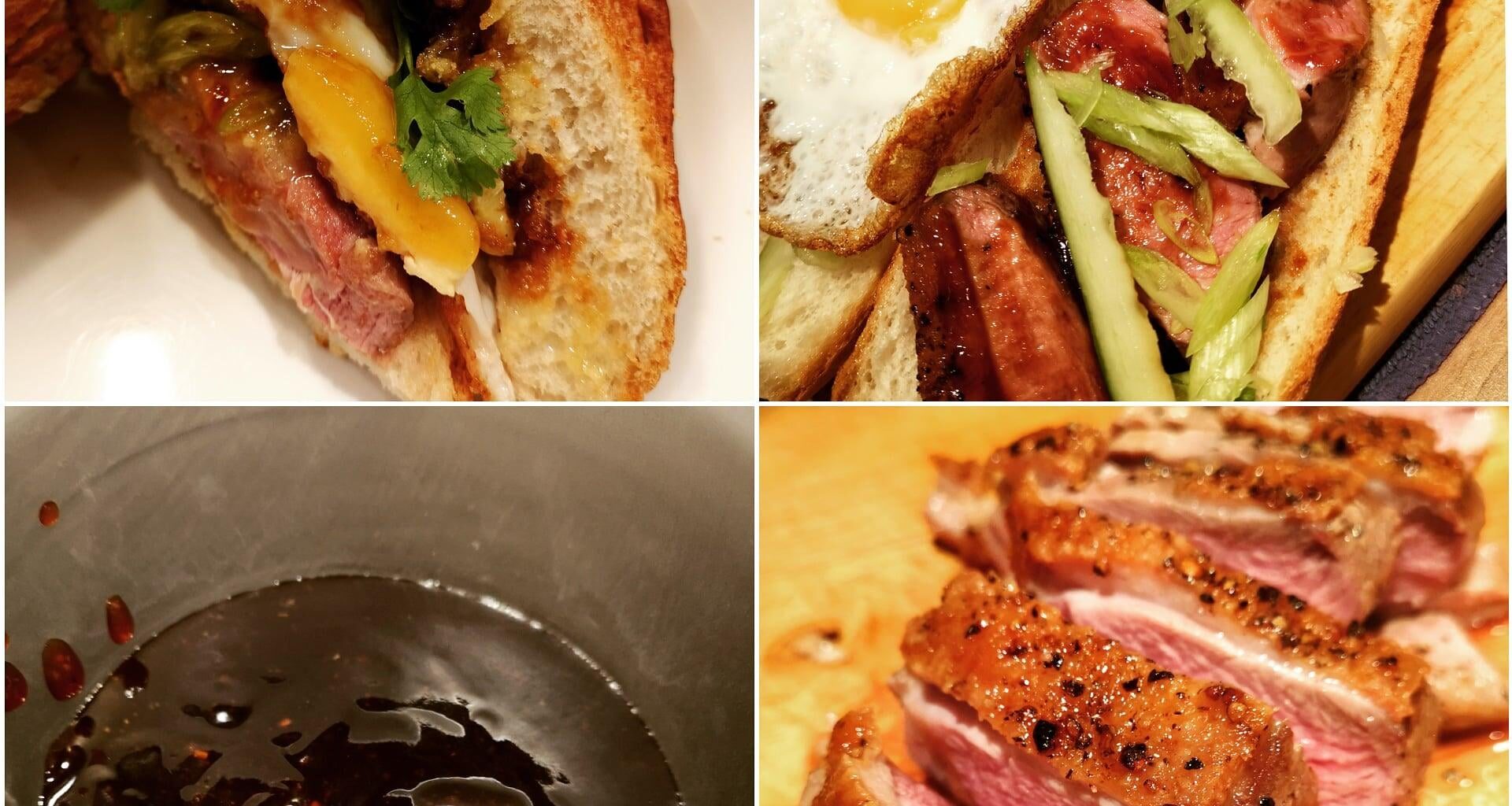 Gourmet Honey Hoisin Duck and Egg Baguette