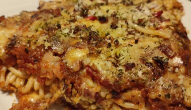 Pan baked spaghetti