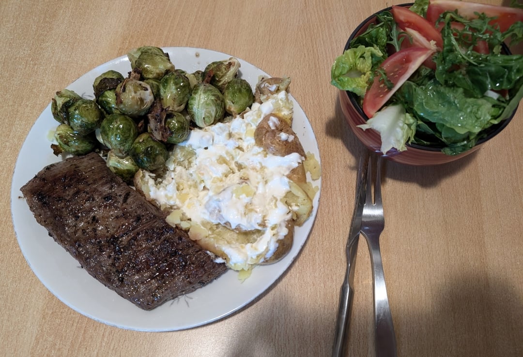 Post-workout steak dinner