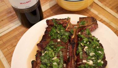 steak with salsa verde and maris piper chips
