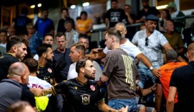 Cottbus-Spieler Niko Bretschneider und Ehefrau offenbar beim Landespokal-Spiel in Babelsberg attackiert: "Ich wollte zu meiner Familie und wurde von einem Fan mit Bier beschüttet, der dann anschließend bei meiner Frau handgreiflich wurde."