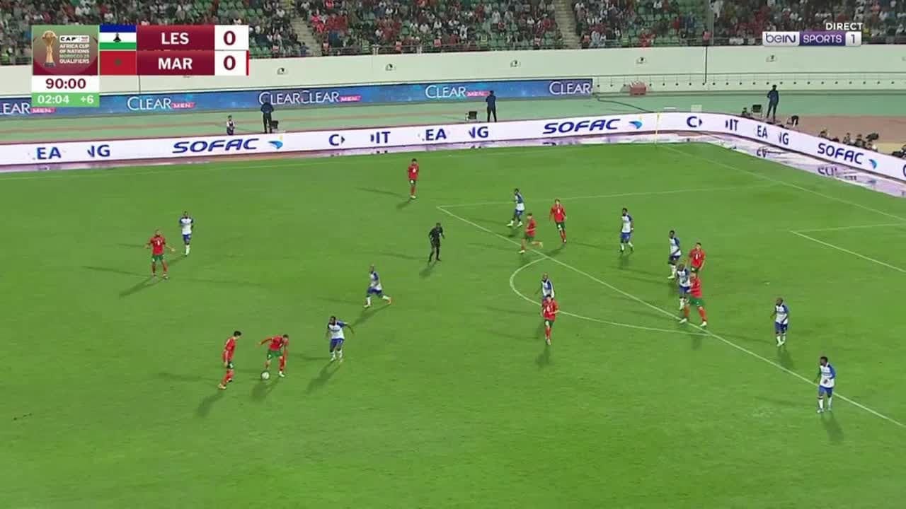 Lesotho 0-1 Morocco - Brahim Diaz 90'+3'