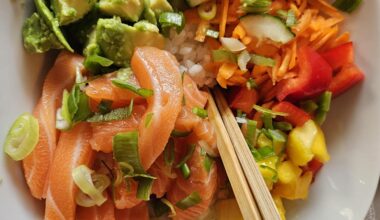 Poke bowl dinner from a few weeks ago, but this post is actually for my lovely EuropeEats friends in central Europe affected by the floods. I hope you and yours are all ok, and that you have good things to eat, all things considered...