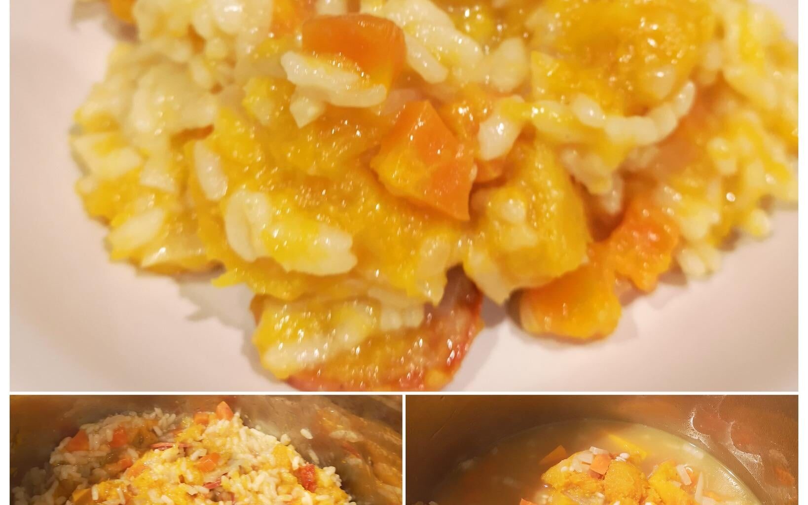 Butternut squash and chorizo risotto using Instant Pot